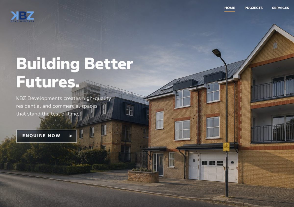 The new KBZ Developments website